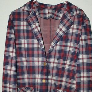 Vintage Mod Womens Blazer Size M Unlined Polyester